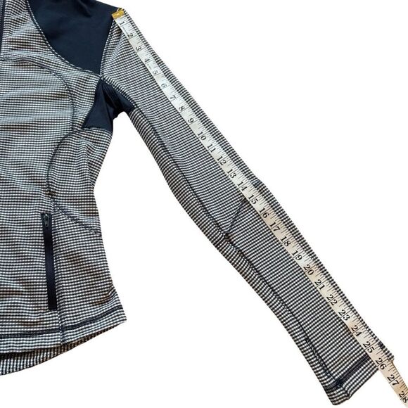 Lululemon Forme Jacket Navy Inkwell Gingham Size 6 - Picture 10 of 15
